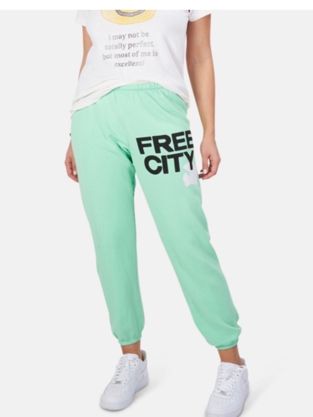 Free City Logo Sweatpants in Greengumm Size XS NWOT